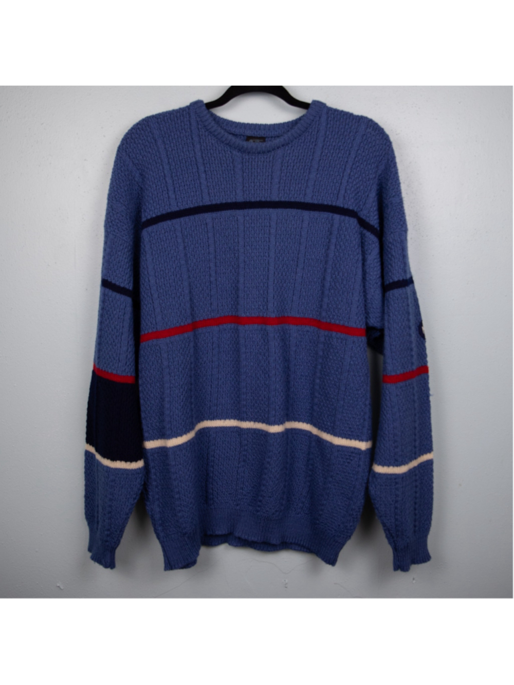 90s Dale of Norway blue stripe wool sweater-XL
